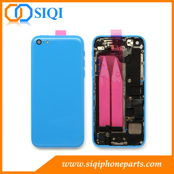Carcasa trasera para iphone 5C, cubierta de repuesto para iphone 5C, cubierta trasera iphone 5C, cubierta trasera con piezas pequeñas, cubierta trasera azul para iphone